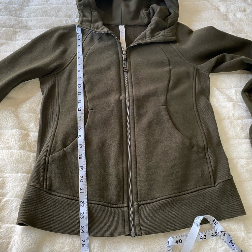 Lululemon Scuba Hoodie *Light Cotton Fleece Size 8 Dark Olive - Picture 8 of 14